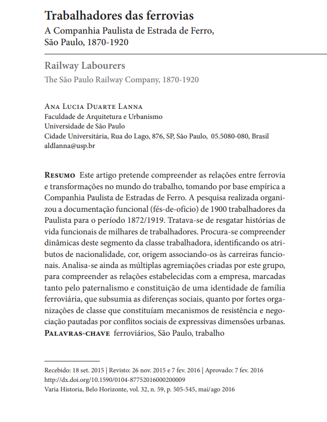 Trabalhadores das ferrovias
